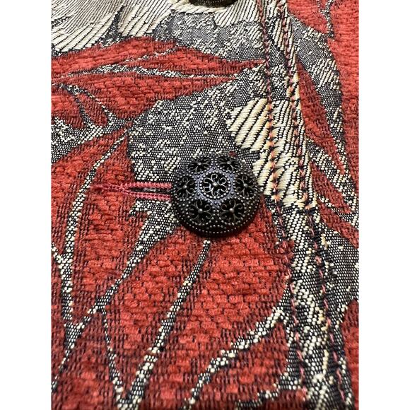 Vintage Tapestry Floral Damask Blazer Jacket Sz PL Erin London Mature - Picture 9 of 11